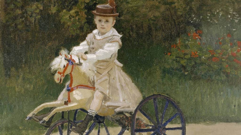 Jean Monet on his hobbyhorse by Claude Monet