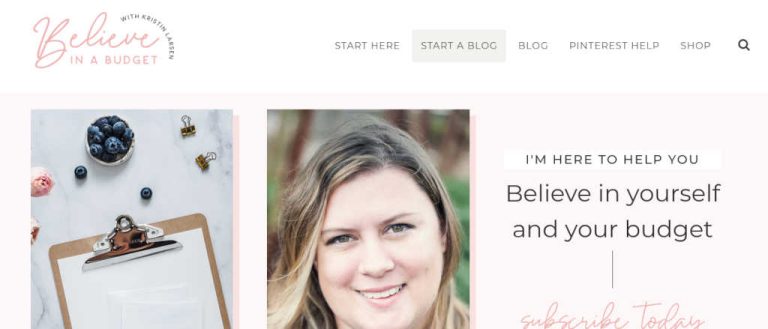 Believe in a Budget Blog Header